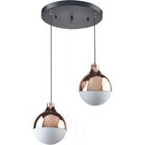 Fer Avize Rima Modern Retro Bakir Metal Ikili Avize - Bakır