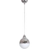 Fer Avize Rima Modern Retro Rustik Krom Opal Beyaz Camlı Salon - Mutfak - Yatak Odası Tekli Sarkıt Avize