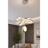 Fer Avize Rüya Modern Tasarım Sarkıt Led Avize 3 Renk Işık Kristal Görünüm Oturma Odası Yemek Odası Salon Yatak Odası