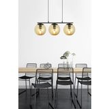 Fer Avize Sezar Bal Camlı Siyah Modern Tasarım Yemek Masası Üstü -salon 3 Lü Avize