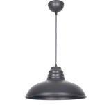 Fer Avize SIDNEY Büyük (32 cm çap) Retro Rustik Model Modern Metal Siyah Renk Sarkıt Cafe - Mutfak Tekli Avize