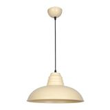 Fer Avize Sidney Krem Büyük (32 Cm Çap) Retro Rustik Model Modern Metal Tekli Sarkıt Cafe - Mutfak Avize Cafe