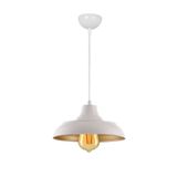 Fer Avize SİNYOR MODERN METAL SIVAMA BEYAZ İÇİ GOLD SARKIT Cafe - Mutfak TEKLİ AVİZE