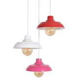 Fer Avize Sinyor Modern Tasarım Salon - Mutfak - Cafe - Pembe - Kırmızı - Beyaz Renk Sarkıt 3 Lü Avize