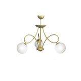 Fer Avize SİNYORİTA MODERN ESKİTME MAT GOLD BEYAZ KAPALI CAMLI Salon - Mutfak - Yatak Odası 3 LÜ AVİZE