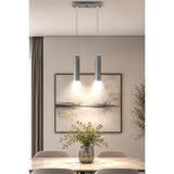 Fer Avize Spotlike Ikili Sarkıt Modern Spot Avize (Beyaz Işık) - Gri - 2'li