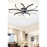 Fer Avize Sümbül Modern Tasarım Siyah Renk Beyaz Ledli Cafe - Mutfak - Salon Led Avize