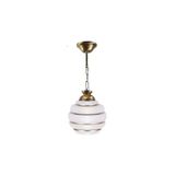 Fer Avize SÜS ASKI ESKİTME RETRO GOLD RENK RUSTİK BEYAZ GOLD CAMLI TEKLİ AVİZE