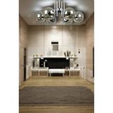 Fer Avize Tanya Modern Tasarım Mutfak - Salon - Yatak Odası - Tavan Krom Renk Bal Camlı 6 Lı Avize - Krom - Bal Rengi