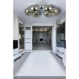 Fer Avize Tanya Modern Tasarım Mutfak - Salon - Yatak Odası - Tavan Krom Renk Bal Camlı 6 Lı Avize