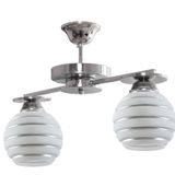 Fer Avize TOPAÇ MODERN LÜKS TASARIM KROM RENKLİ 2046 CAMLI 2 Lİ AVİZE