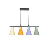 Fer Avize Trend Modern Metal Sıvama Mix A Krem Sarkıt Cafe -Yemek Masası Üstü -Salon 4 Lü Avize