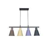 Fer Avize Trend Modern Metal Sıvama Mix B Kahve Sarkıt Cafe -Yemek Masası Üstü -Salon 4 Lü Avize