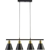 Fer Avize Trend Modern Metal Sivama Sarkıt Avize - Siyah - Gold