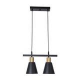 Fer Avize Trend Modern Tasarım Metal Cafe - Mutfak - Salon - Hol Siyah Renk 2 li Avize