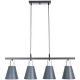 Fer Avize Trend Modern Tasarım Mutfak Salon Oturma Odası Gri Duylu Antrasit Renk 4 Lü Avize