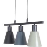 Fer Avize Trend Modern Tasarım Salon - Mutfak - Cafe Siyah - Antrasit - Yeşil Renk Sıralı 3 Lü Avize