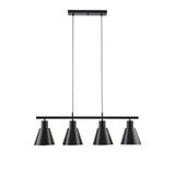 Fer Avize Trend Modern Tasarım Siyah Renk Cafe -yemek Masası Üstü - Salon - Mutfak 4 Lü Avize