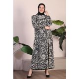 Ferace Kadin Buyuk Beden Giyimler Anne Tesettur Elbise Siyah