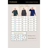 FERACE Kadın Uzun Büyük Beden Denim Elbise Yazlık Rahat Stil Çiçekli Desenli - Mavi - 6XL