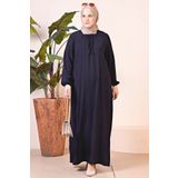 Ferace Viskon Plus Size Elbise Buyuk Beden Kadin Giyim Boydan Siyah