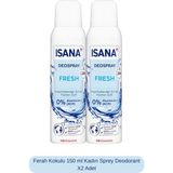 Ferah Kokulu 150 ml Kadın Sprey Deodorant X2 Adet - 300 ml