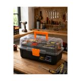 FERAH PLASTİK 3 Katlı Hırdavat Takım Çantası Vida Dübel Somun Civata Düzenleme Kutusu 39x20x23,5 cm