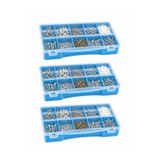 FERAH PLASTİK 3lü Ev Tamir Organizer Seti Vida Dübel Kutusu Hırdavat Düzenleyici Plastik Takım Organizeri 10 gözlü