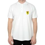 Ferari Logo Polo Yaka Beyaz Tişört - XL
