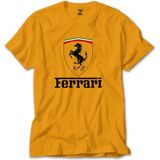 Ferari Logo Sarı Tişört Liyada - XL