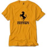 Ferari Logo Sarı Tişört Liyada - XS