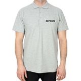 Ferari Text Black Polo Yaka Gri Tişört - M