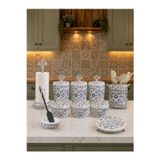 Feray Home Mutfak Seti - Çeyiz Seti 105 Düz Kapak 10 Parça Ceramic Desen Gümüş