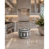 Feray Home Şekerlik - Versa Desen Siyah Gümüş