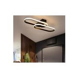 Feraye Modern Tasarım Siyah Renk Beyaz Ledli Cafe - Mutfak - Salon 2 li Led Avize