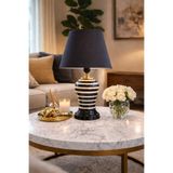 ferayhome Abajur Aydınlatma Şah Siyah Klasik Zebra Siyah Şapka Gold - Feray Home