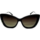 Ferfarini Cat Eye Polarize Camlar Kadın Güneş Gözlüğü - Siyah - Açık Mavi - Mor