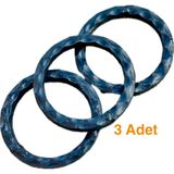 Ferforje Demir Halka 12mm Mat Siyah Boyalı Kaynaklı Sağlam ve Kaliteli 9,5cm İç Çap Çok Amaçlı Bağlantı Halkası Kum Torbası, Hamak, Salıncak, Çadır İçin Uygun