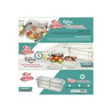 FERHOME Queen Small Saklama Kutusu Seti 5 Parça – 4’lü Vakumlu Organizer|Kahvaltılık&Takı&Banyo|Piknik Seti