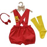 Feri Atölye Winnie The Pooh Konsept Erkek Bebek Salopet Takımı - 9 - 12 Ay - Kırmızı - Sarı
