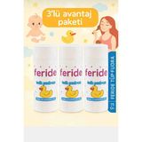 Feride Bebek Pudrası 3 Adet 75 Gr Üstün Kalite ile Bebeğinizin Tenine Yapışmaz Kolayca Yayılır