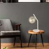Feris Beyaz Silme Bal Camlı Masa Lambası Salon-Yatak Odası Modern Abajur