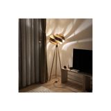 Ferisa Home 3 Ayaklı Ahşap Lambader E27 Duy Arapuarlı Bohem Yer Lambası Dekoratif Lambader 40 cm