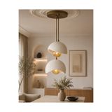 Ferisa Home Ampul HEdiye Beton Beyaz Eskitme Pinterest 2'Li Sarkıt Avize Bohem Modern Rustik Salon Mutfak Ofis İşyeri