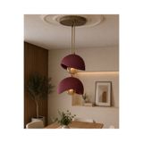 Ferisa Home Ampul HEdiye Beton Bordo Eskitme Pinterest 2'Li Sarkıt Avize Bohem Modern Rustik Salon Mutfak Ofis İşyeri