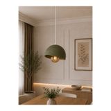 Ferisa Home Ampül Hediyeli Haki Modern Dokulu Beton Görünüm Pinterest Tarzı Özel Tasarım Tekli Sarkıt Avize E27