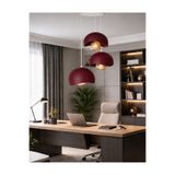 Ferisa Home Bordo Beton Ampül Hediye Pinterest 3'Lü Sarkıt Avize Bohem Modern Rustik Salon Mutfak Ofis İşyeri