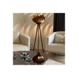 Ferisa Home Modern Ahşap Lambader Tripod Ayaklı Dekoratif Salon Lambası Bohem Minimalist Köşe Lambası