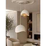 Ferisa Home Modern Beyaz Wabi-sabi 2'li Sarkıt Avize - 3d Tasarım Beyaz Beton Dokulu Hafif Avize (ampul Hediyelidir.) (50 Cm En / 100 Cm Boy)