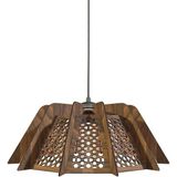 Ferisa Home Selçuklu Motif Ahşap Vintage Rustik Salon Avize - 1 - Ceviz